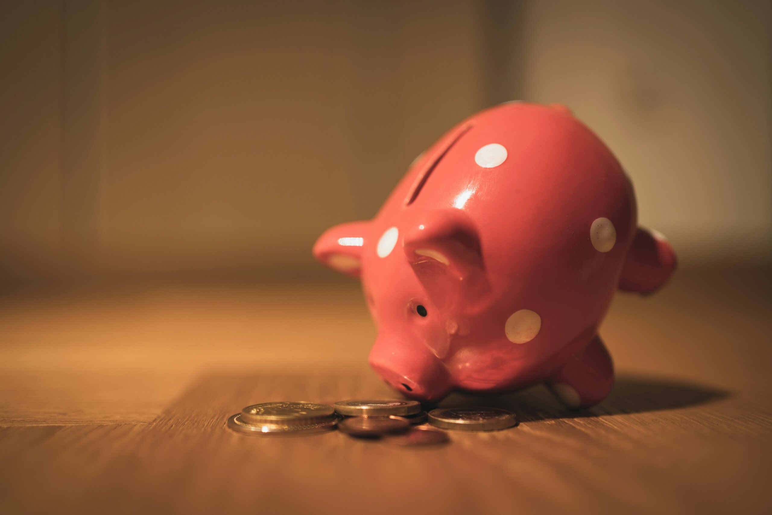 A pink piggybank
